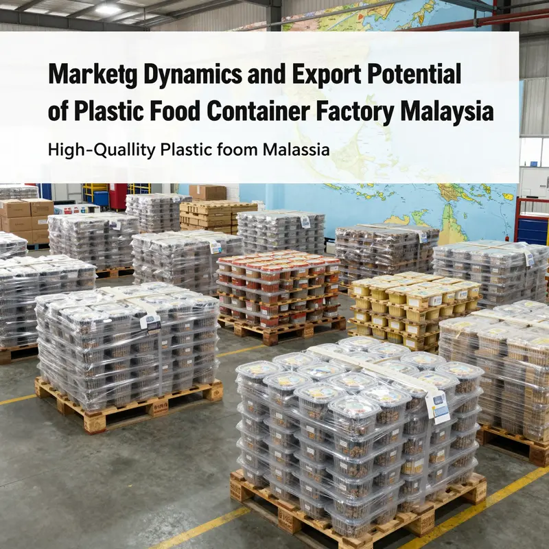 Advanced thermoforming technology in a Malaysian factory dedicated to producing plastic food containers.