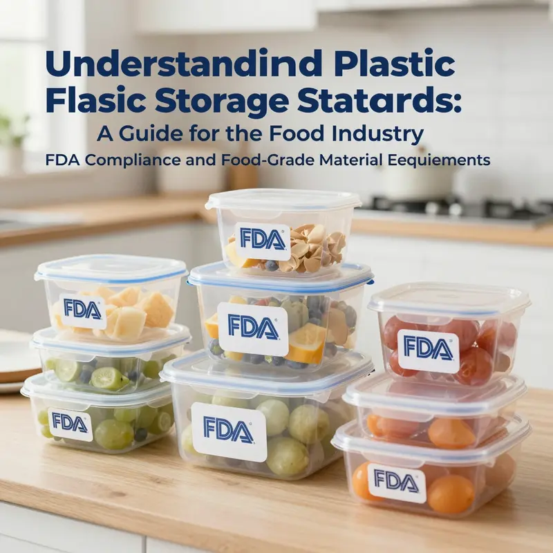 A range of FDA-compliant food-grade plastic containers demonstrating safety certification.