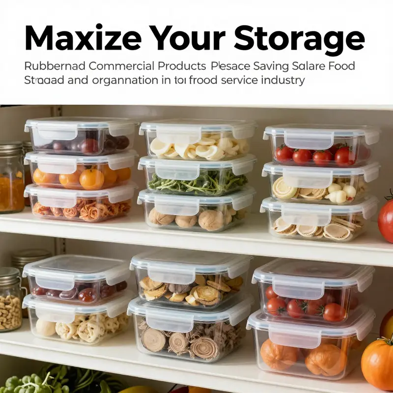 An arranged collection of Rubbermaid square food storage containers filled with ingredients, emphasizing their organizational benefits.