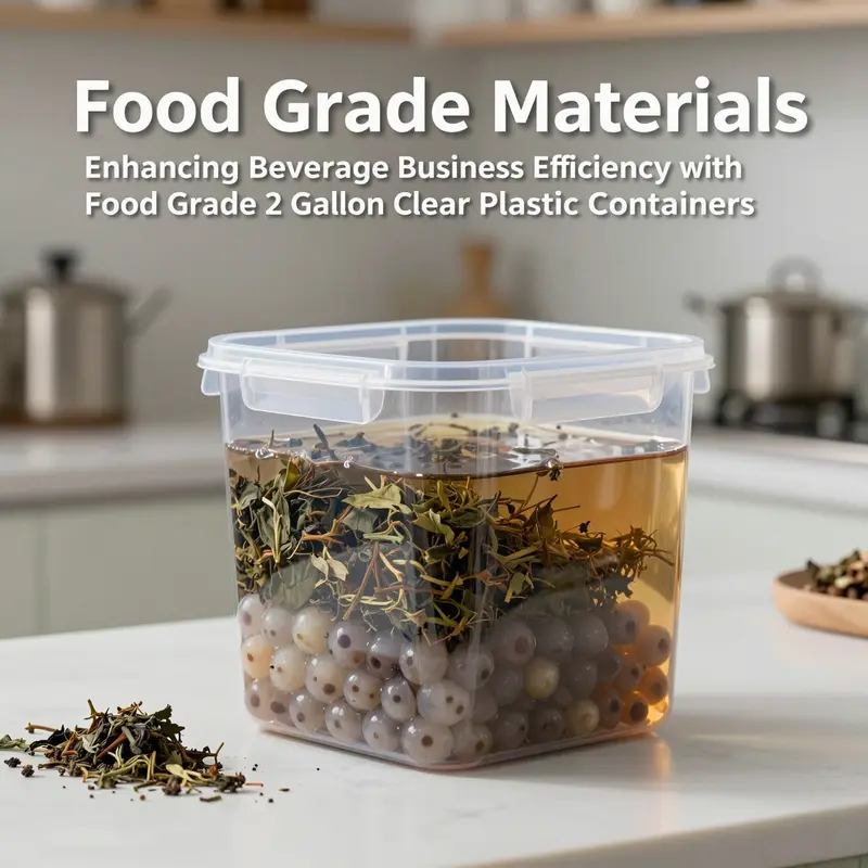 Essential food grade materials showcased to illustrate safe storage practices.