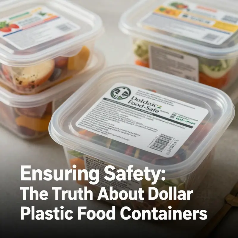 A visual comparison of dollar store plastic containers with food-safe labels.