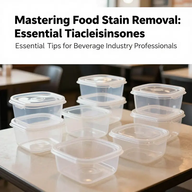 A collection of clean plastic containers lined up on a table, highlighting the importance of cleanliness in food service.