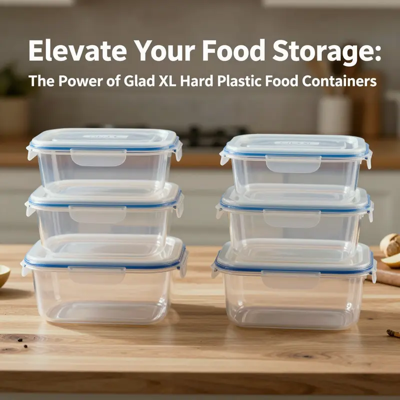 Highlighting the practical design and spaciousness of Glad XL Hard Plastic Food Containers.