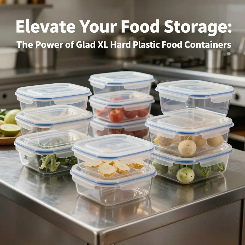 Highlighting the practical design and spaciousness of Glad XL Hard Plastic Food Containers.