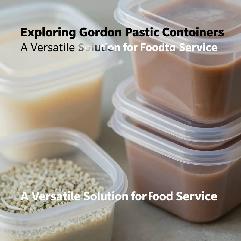 A versatile collection of Gordon Food plastic containers suitable for diverse food service applications.