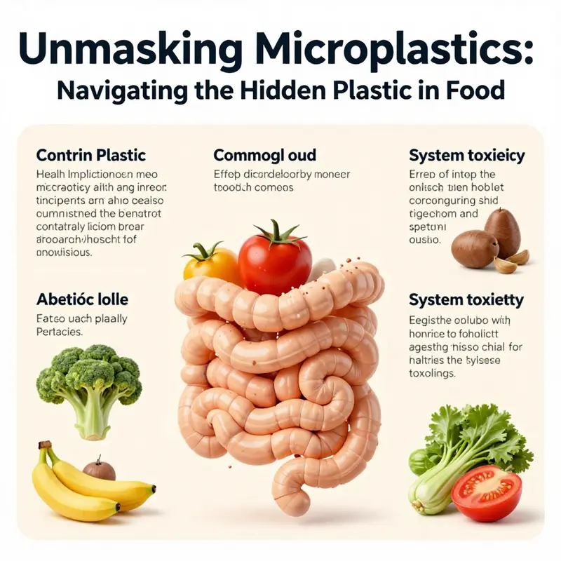 Visual representation of how microplastics enter the food supply chain.