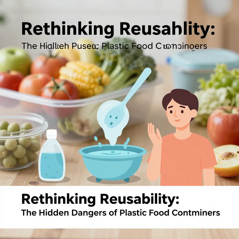 Examining the wear and potential hazards of reusing plastic food containers.
