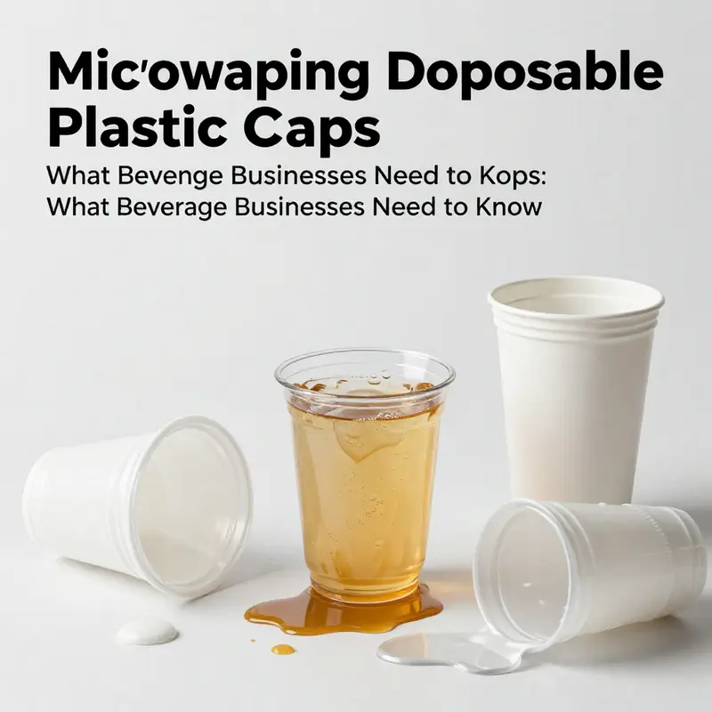 A side-by-side comparison of disposable plastic cups showcasing microwave-safe options along with those that are not safe for microwaving.