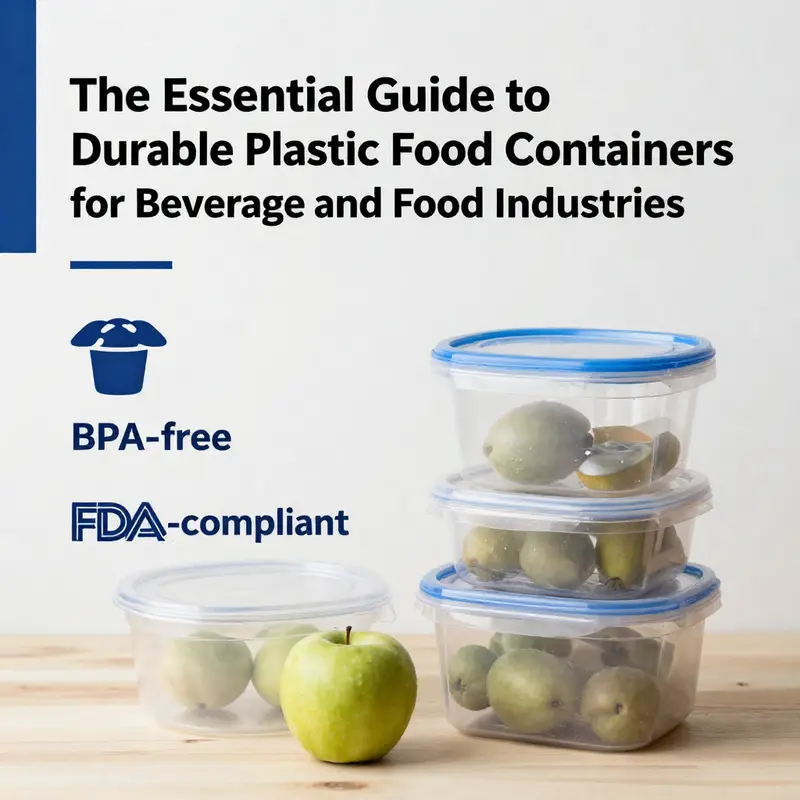 A variety of durable plastic food containers showcasing their diverse materials integral to food safety.