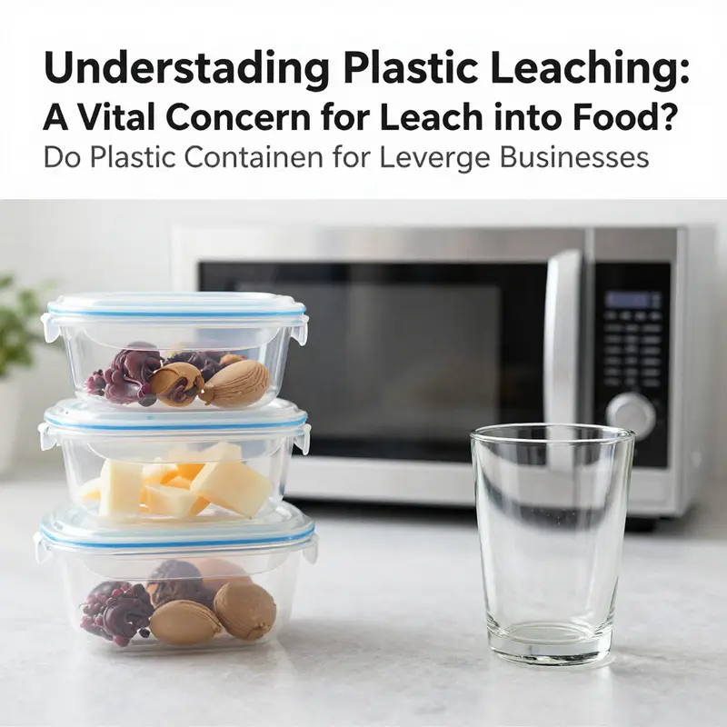 Plastic containers showcasing potential chemical leaching risks compared to safer alternatives.