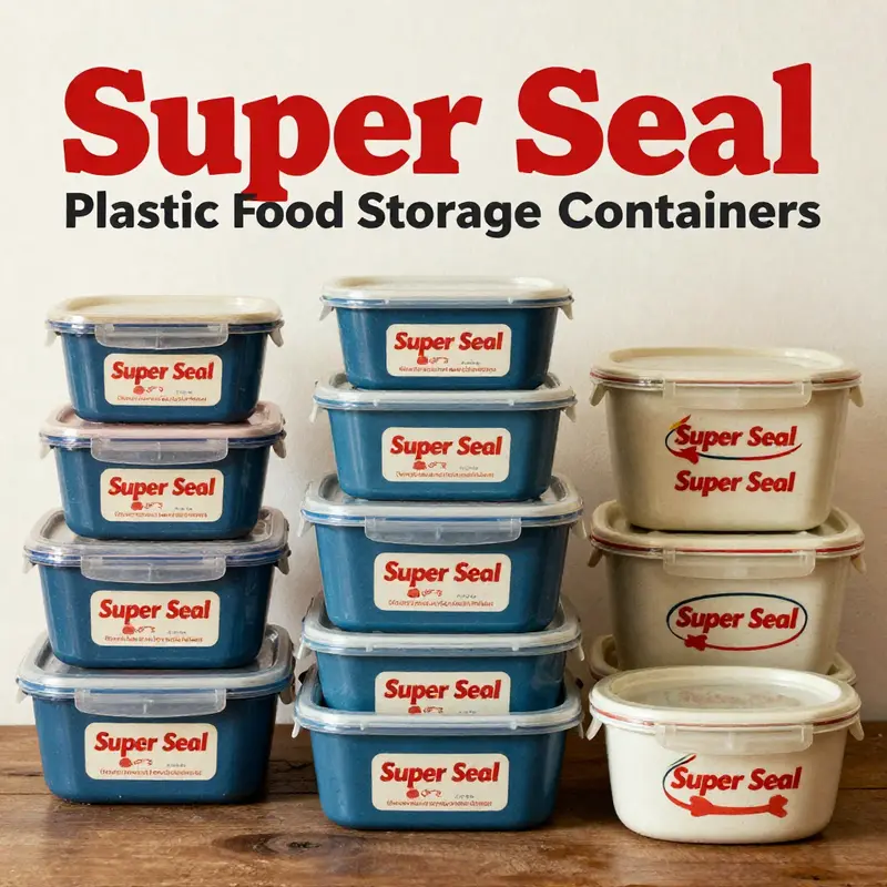 The key materials and properties of Super Seal plastic food storage containers.