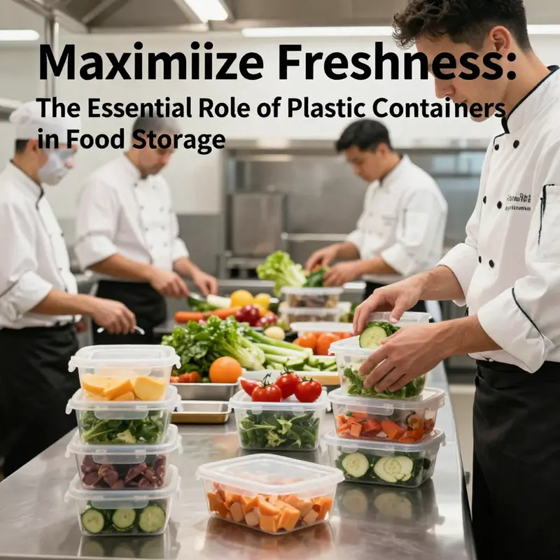 Professional chefs use plastic containers to ensure smart organization and freshness.