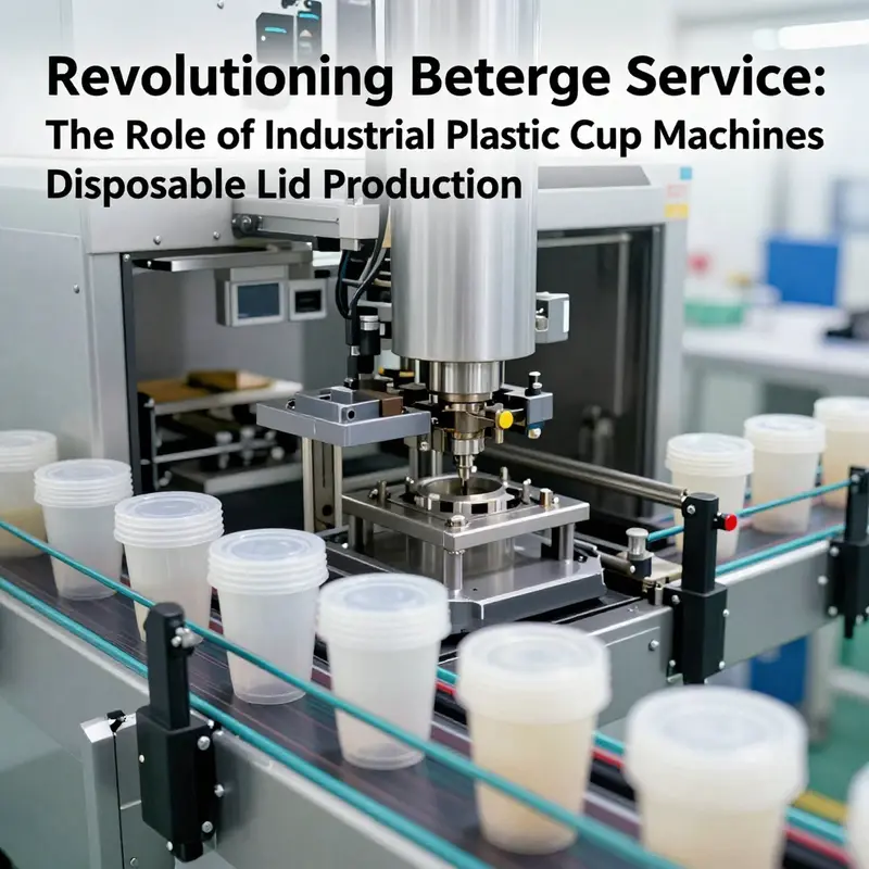 A high-efficiency industrial plastic cup machine exemplifying state-of-the-art technology in disposable lid production.