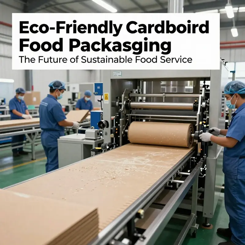 Diverse eco-friendly cardboard food packaging options demonstrating sustainable materials.