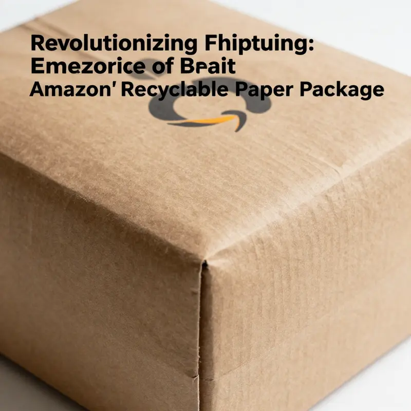 The innovative design of Amazon’s new recyclable paper package, highlighting its sturdy construction and eco-friendly materials.