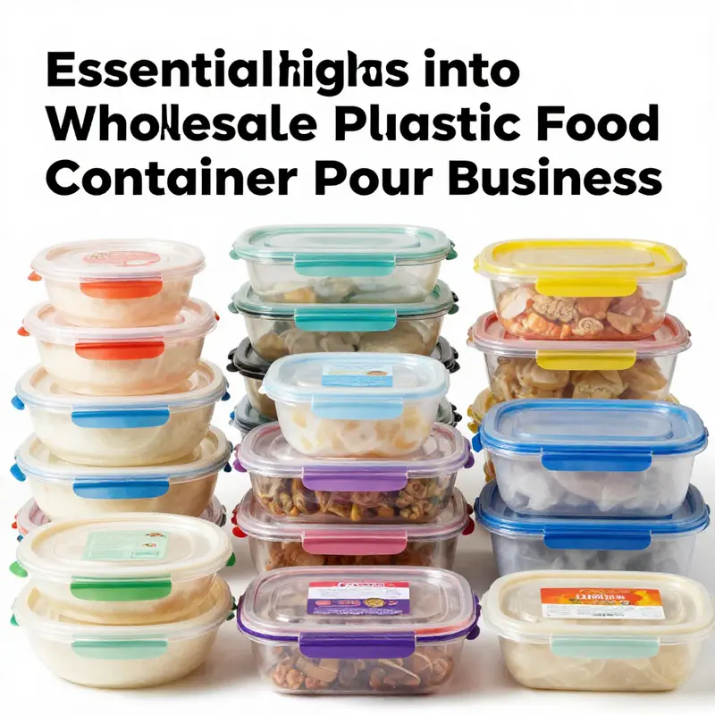 Diverse options of wholesale plastic food containers highlighting customization and bulk purchasing benefits.