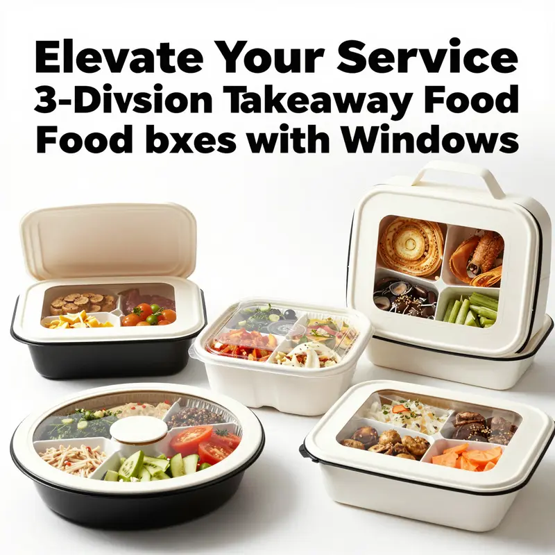 The key features of customizable 3-division takeaway food boxes that showcase their appeal and functionality.