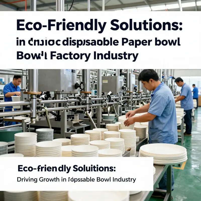 Manufacturing eco-friendly disposable paper bowls in a modern factory setting.