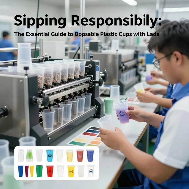 A vibrant bubble tea shop showcasing the popularity of disposable plastic cups with lids.