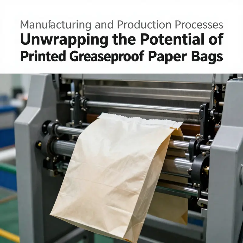 Examples of customizable printed greaseproof paper bags, showcasing unique designs for branding.