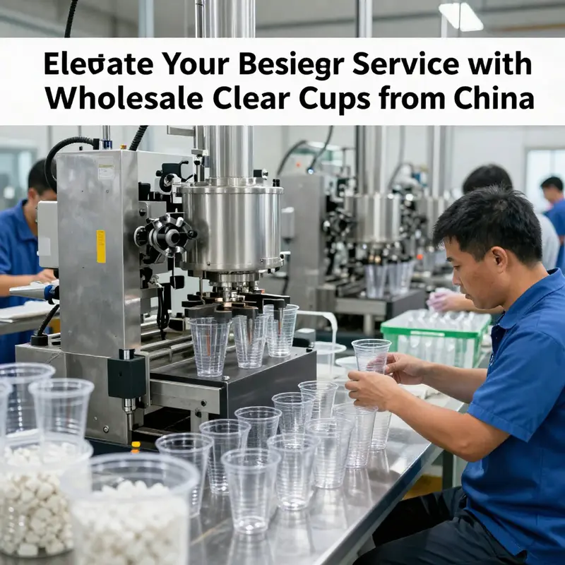 The meticulous manufacturing process of wholesale clear plastic cups in a bustling Chinese factory.