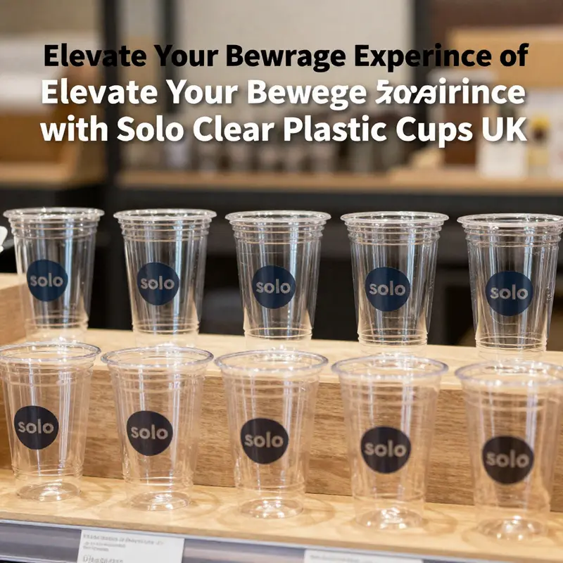 A diverse assortment of solo clear plastic cups, highlighting their versatility for various beverages.