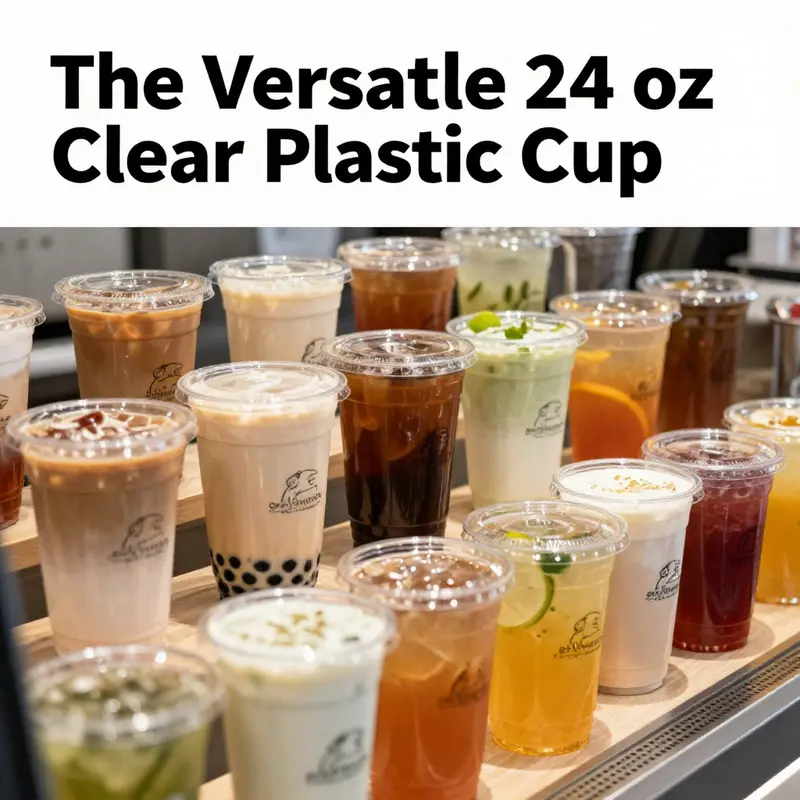 The production process of 24 oz clear plastic cups, illustrating efficiency and quality control.
