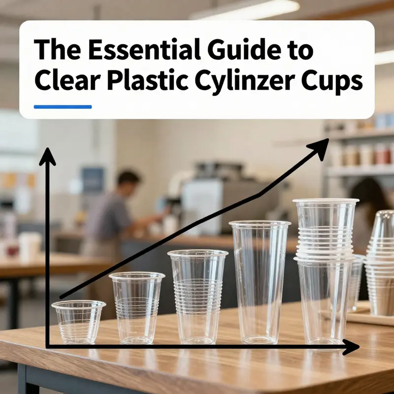 A variety of clear plastic cylinder cups showcasing different types and materials.