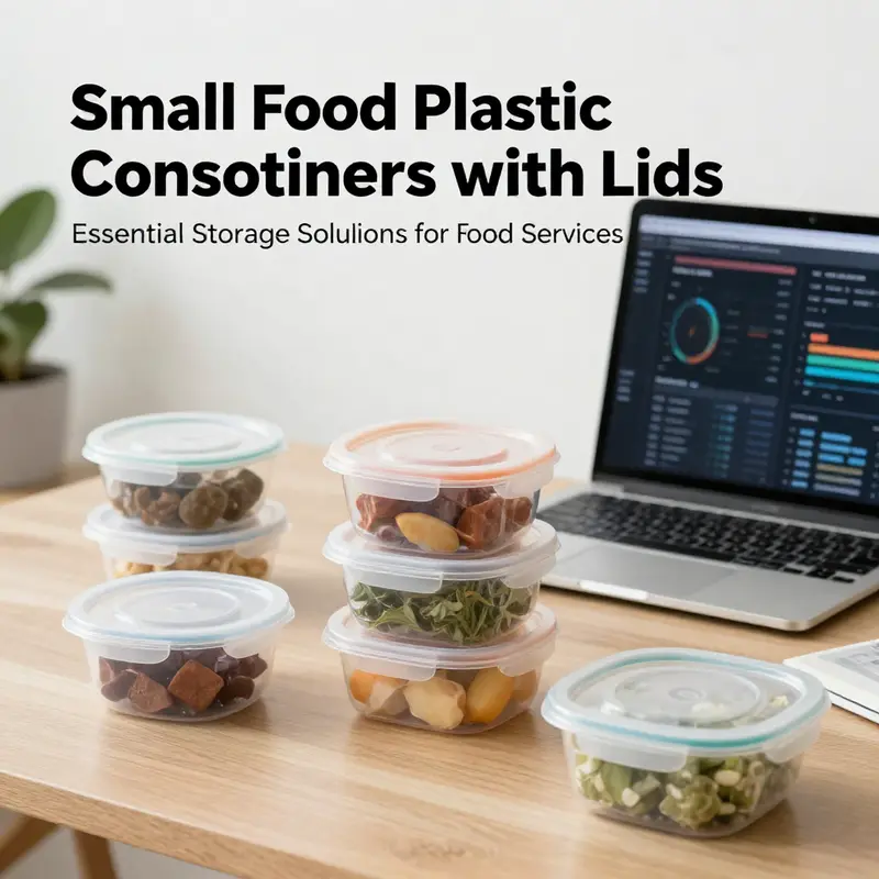 An array of small food plastic containers showcasing their versatility for various food items.