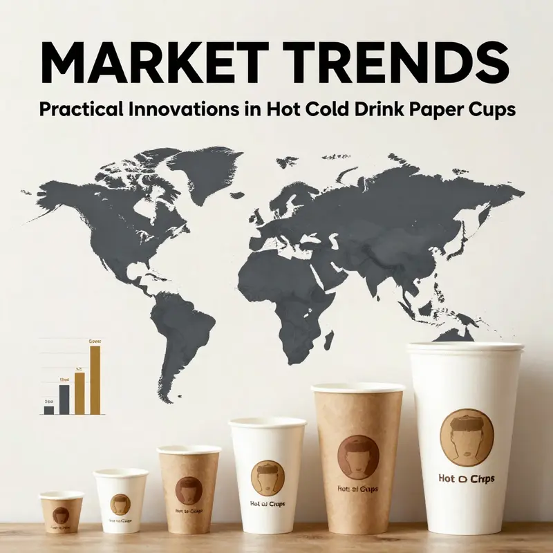 A diverse array of hot cold drink paper cups highlighting new designs and branding possibilities.