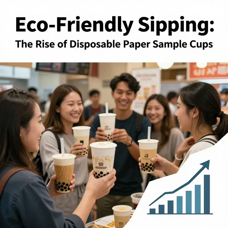 Illustrating the environmental benefits of disposable paper sample cups amidst nature.