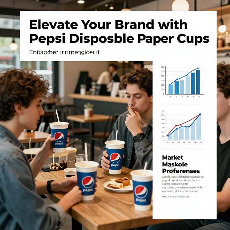 Pepsi disposable paper cups with various customization options for branding.