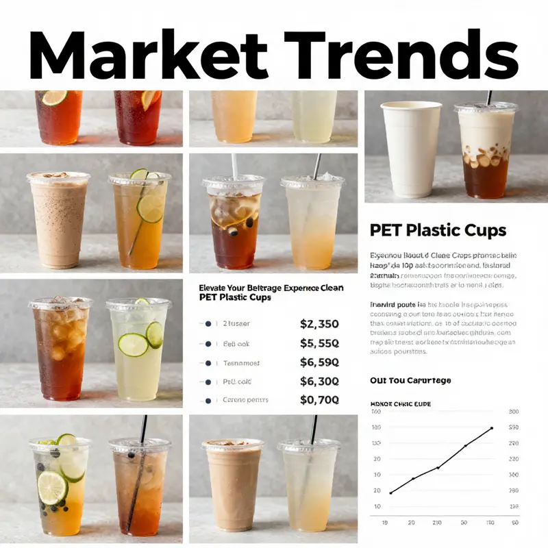 A detailed look at the molecular structure of PET used in crystal clear cups.