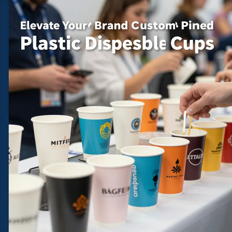 Different materials used in custom printed disposable cups, highlighting their unique features.