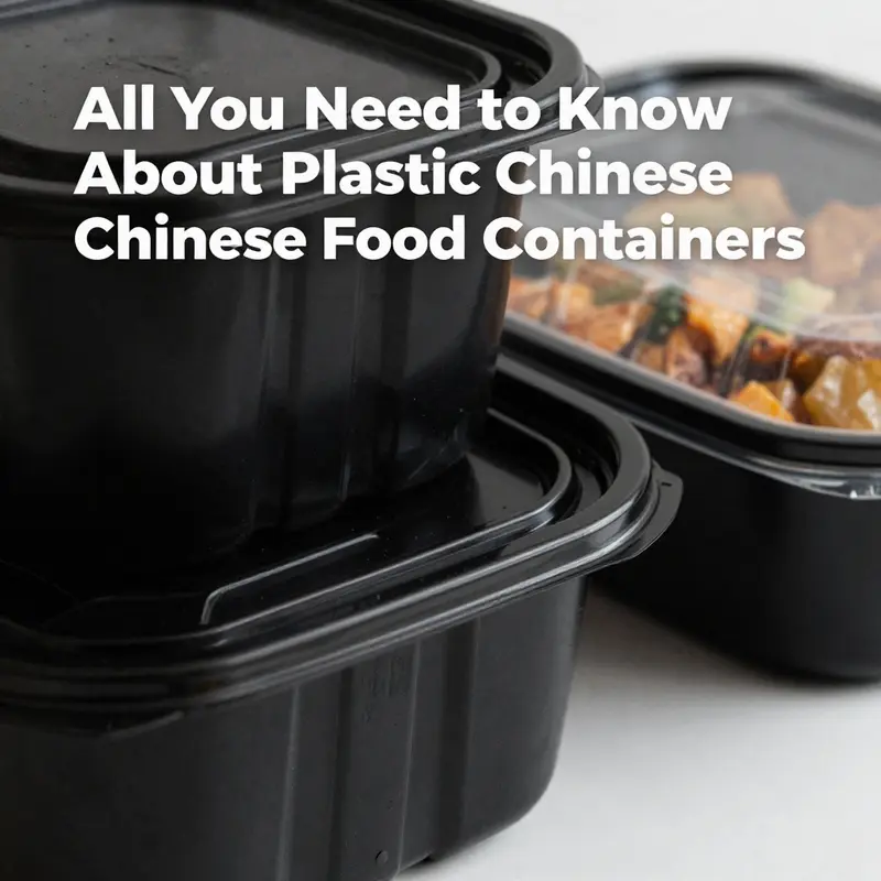 A diverse range of black plastic Chinese food containers highlighting their versatility in catering and takeout.