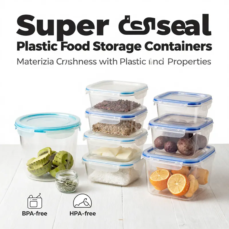 The key materials and properties of Super Seal plastic food storage containers.