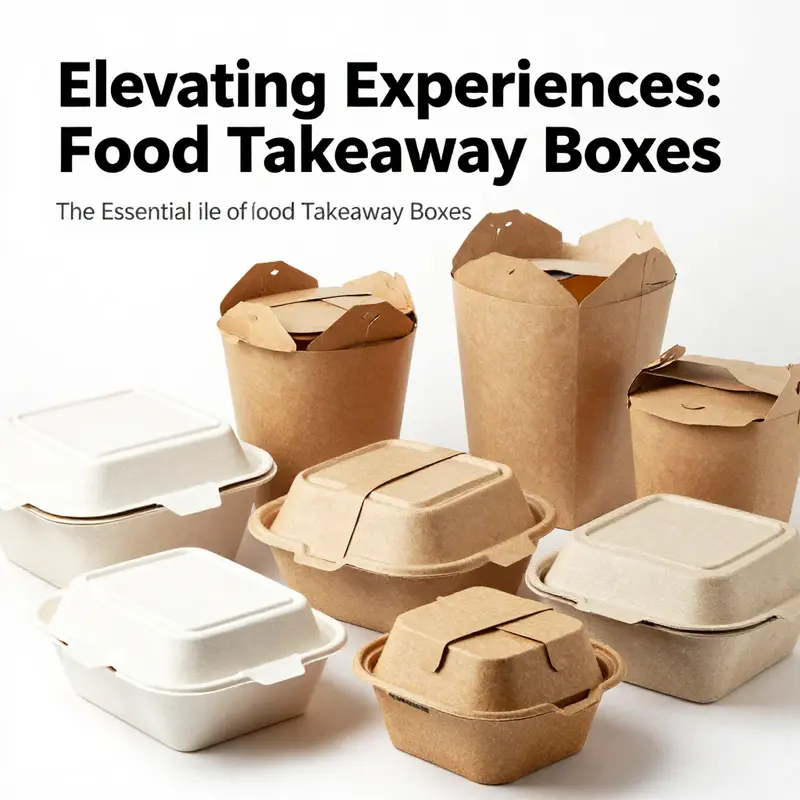 An assortment of modern food takeaway box materials highlighting innovations in design and functionality.