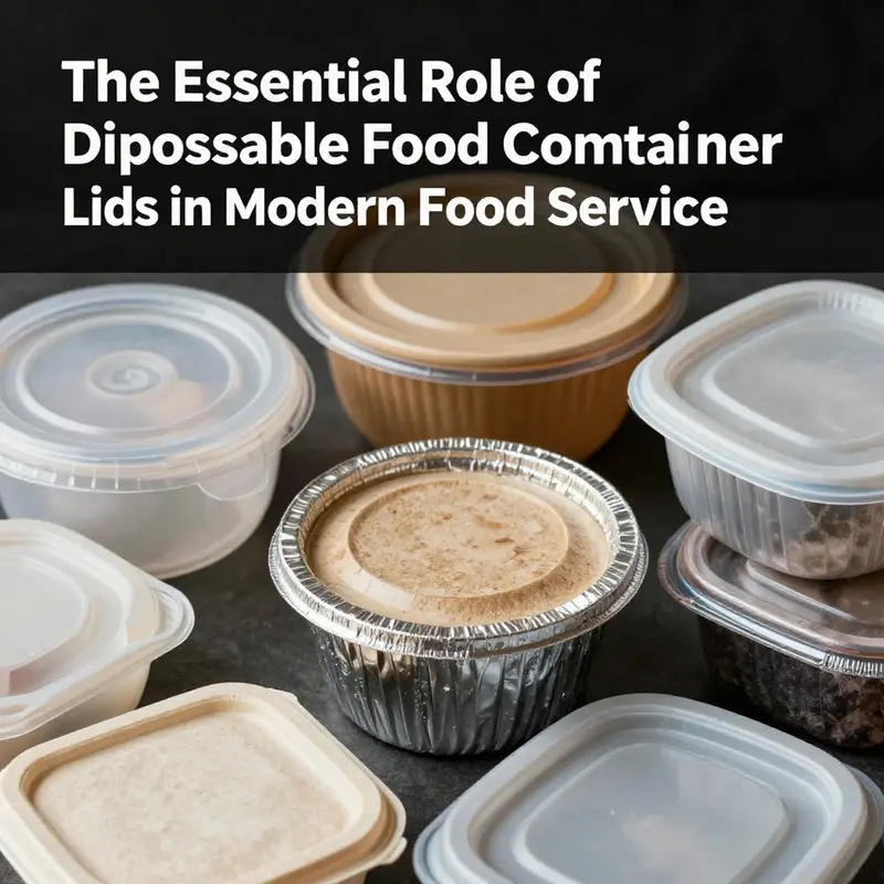 A collection of innovative disposable container lids made from diverse materials, highlighting their unique properties.