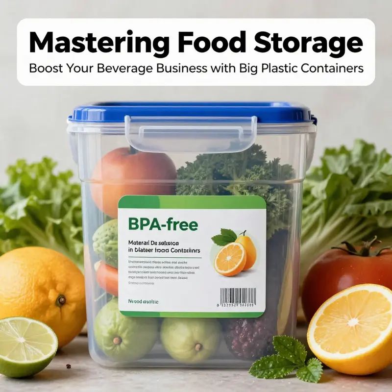 Organized ingredients in large plastic containers enhance operational efficiency in beverage shops.