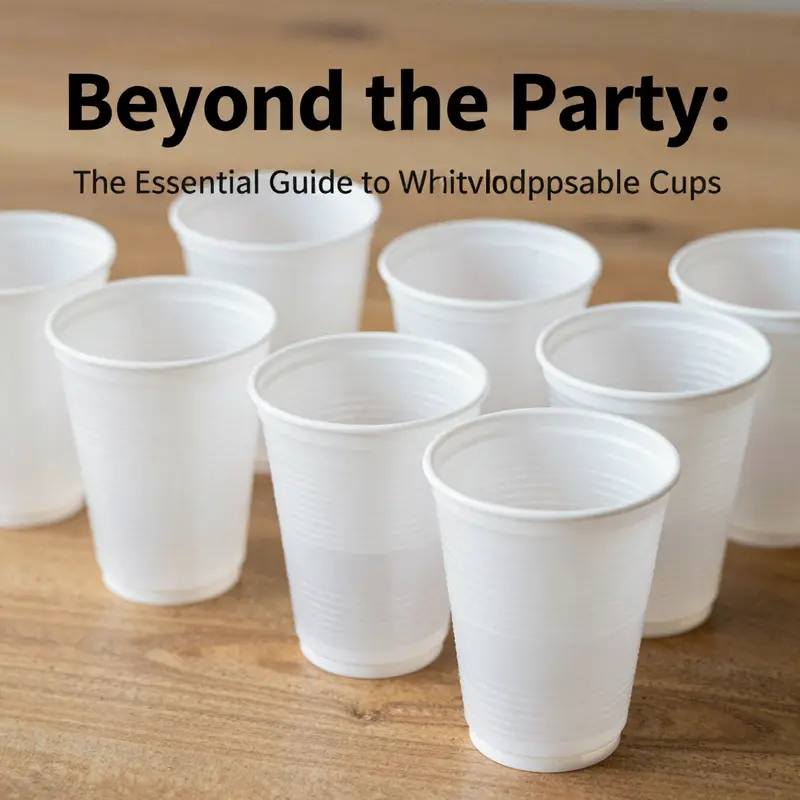 Close-up view showcasing the structural integrity and durability of white plastic disposable cups.