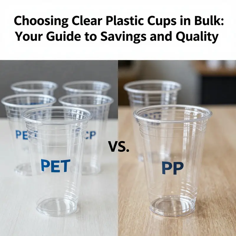 Comparing the features of PET and PP clear plastic cups for informed buying decisions.