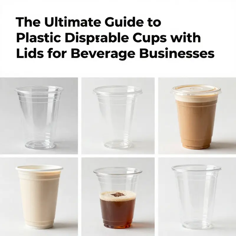 Various materials used in disposable cups, emphasizing sustainability and eco-friendly options.