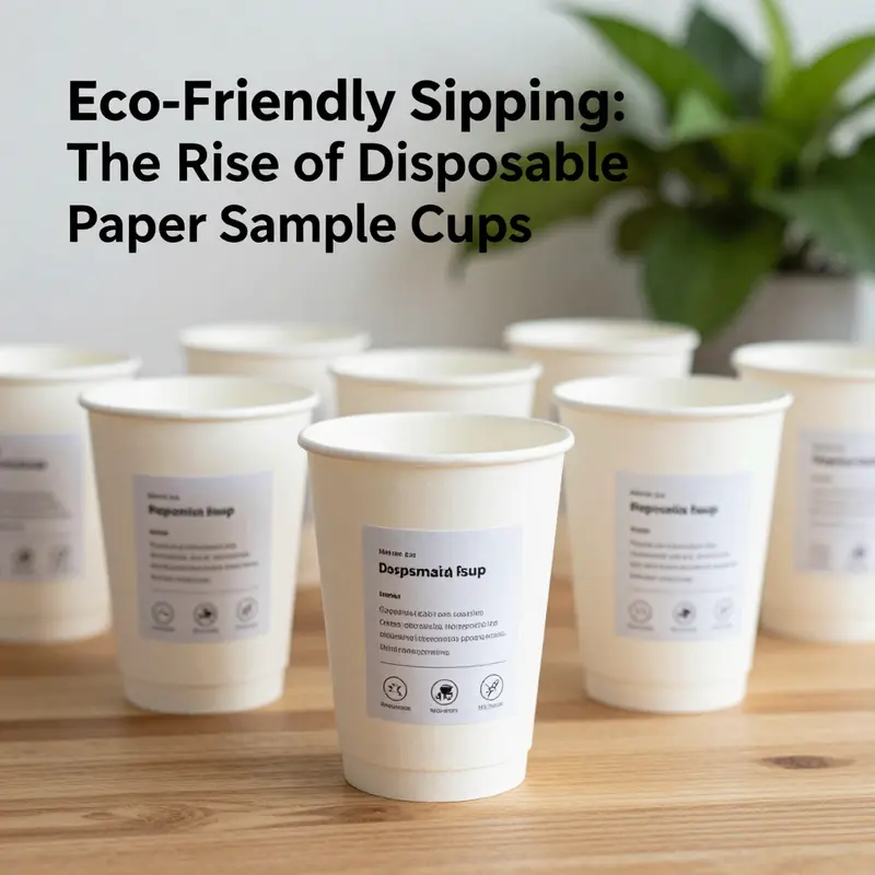 Illustrating the environmental benefits of disposable paper sample cups amidst nature.
