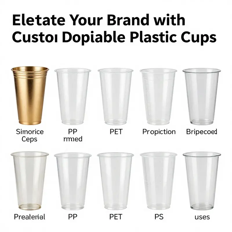 Materials used in custom disposable plastic cups, highlighting their unique properties.