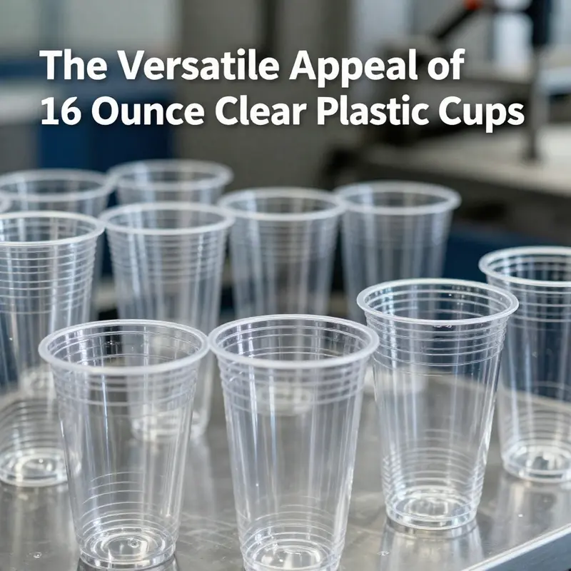Different manufacturing materials used for creating 16 ounce clear plastic cups.