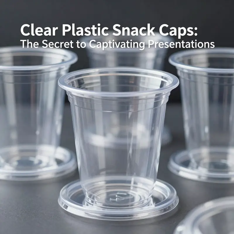 Clear plastic snack cups elegantly showcasing vibrant treats, enhancing event aesthetics.