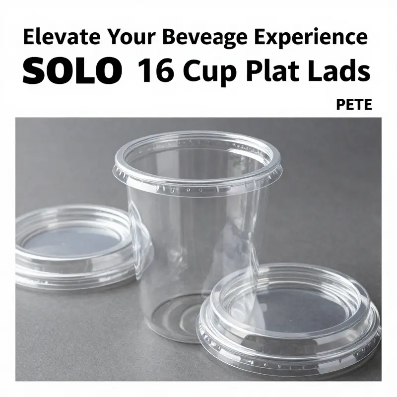 Overview of SOLO flat lids with cold cups.