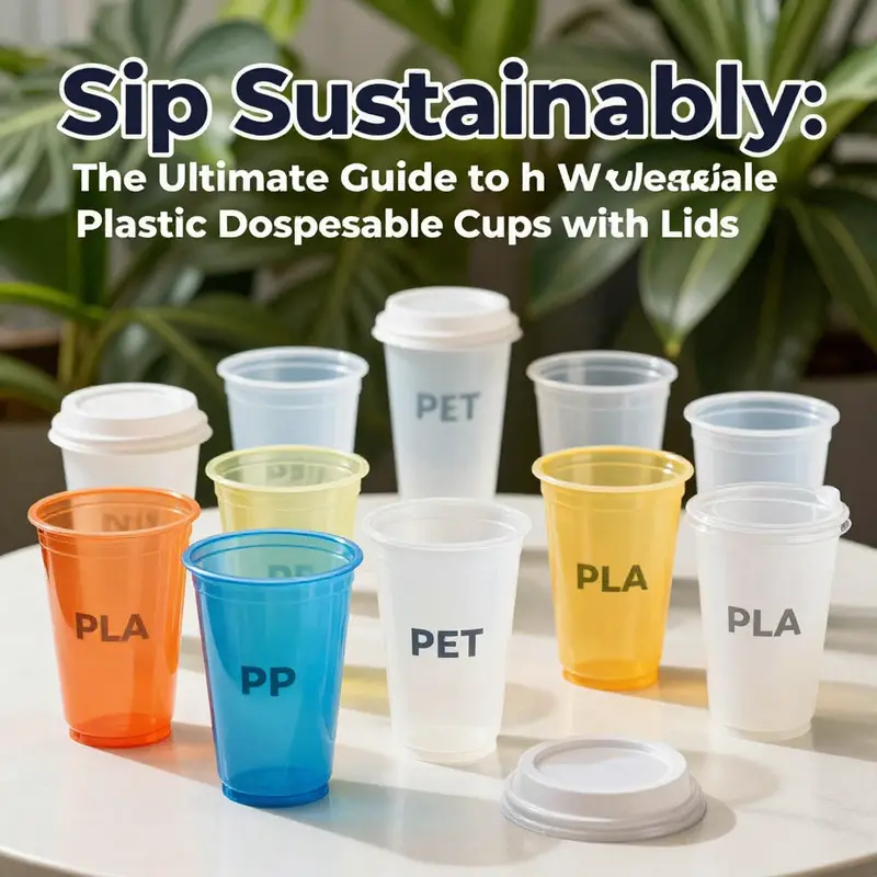 Various materials of wholesale plastic disposable cups highlighting durability and eco-friendliness.