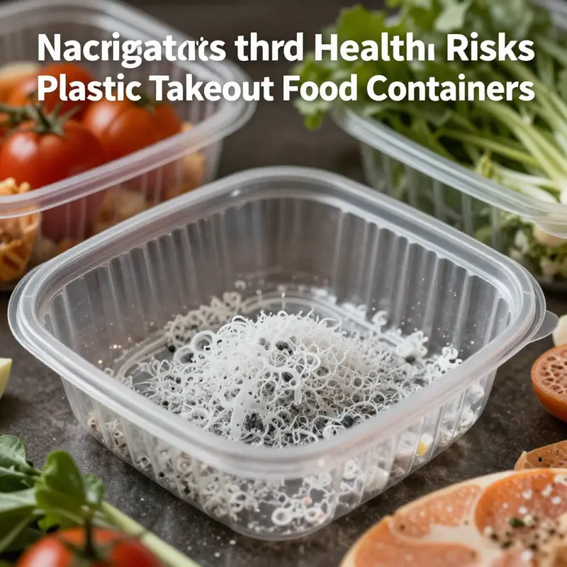Microplastics detected in takeout containers pose health risks when food is consumed from them.
