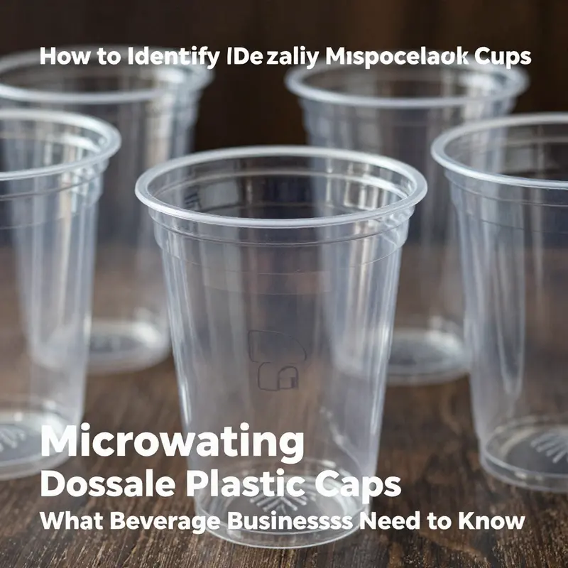 A side-by-side comparison of disposable plastic cups showcasing microwave-safe options along with those that are not safe for microwaving.